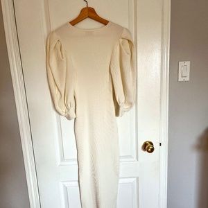 Ronny Kobo White Fitted Dress